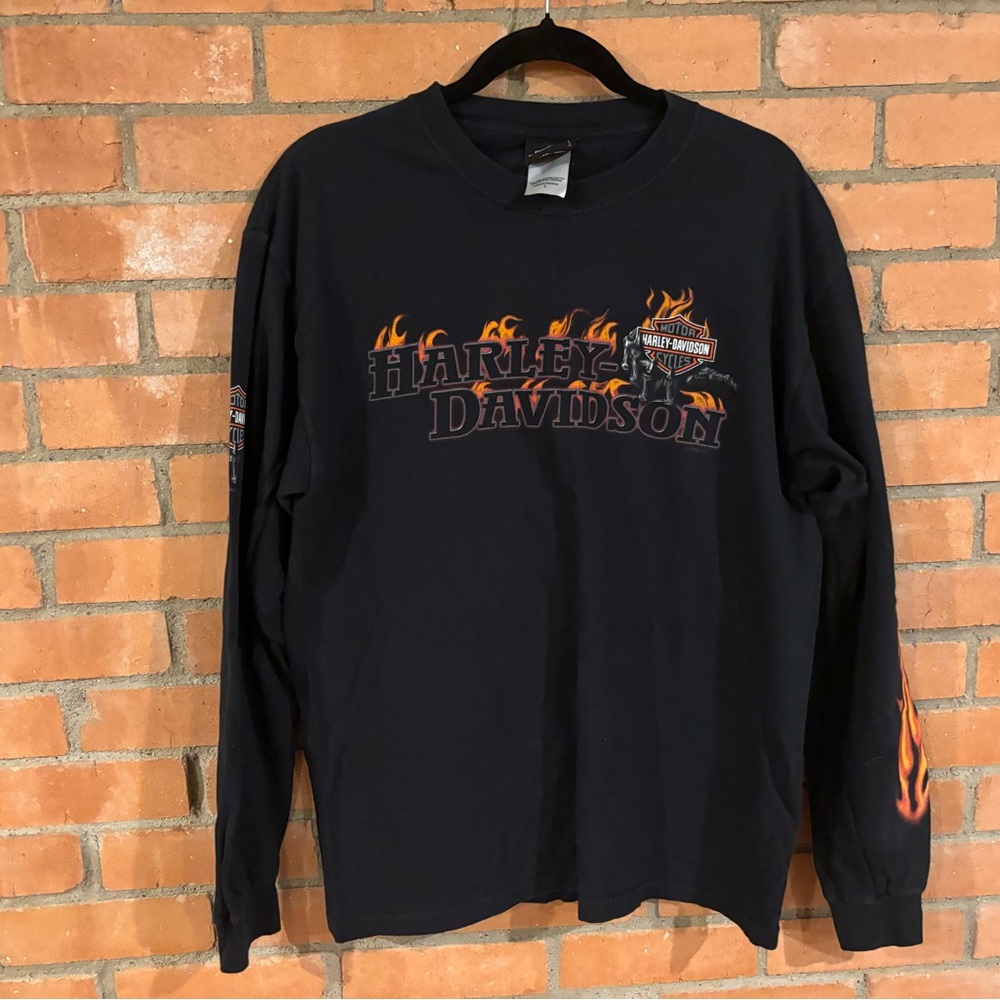 Early 2000’s Paris TX. Harley Davidson graphic long sleeve T-shirt